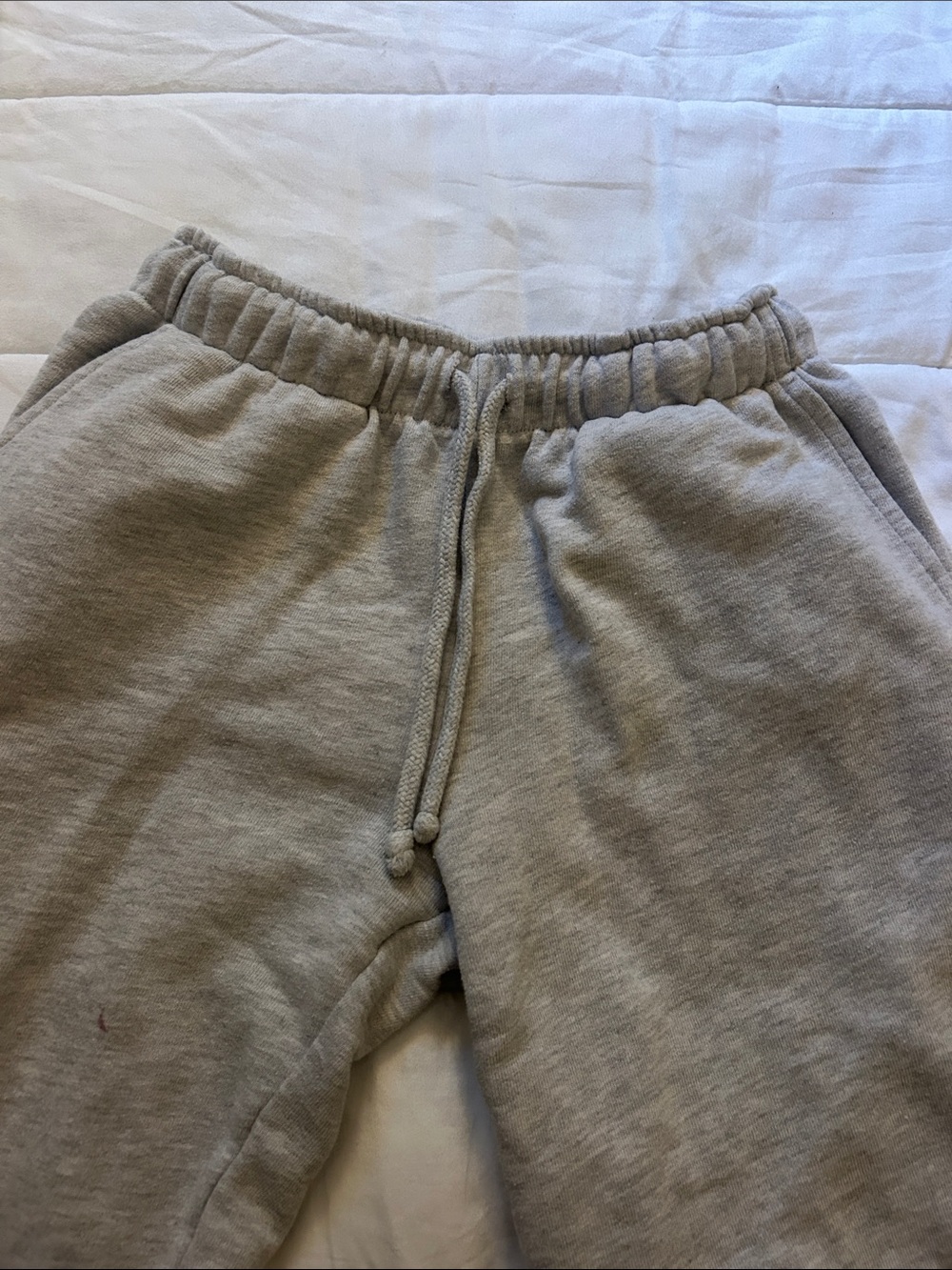 Gray wide leg Subdued sweatpants